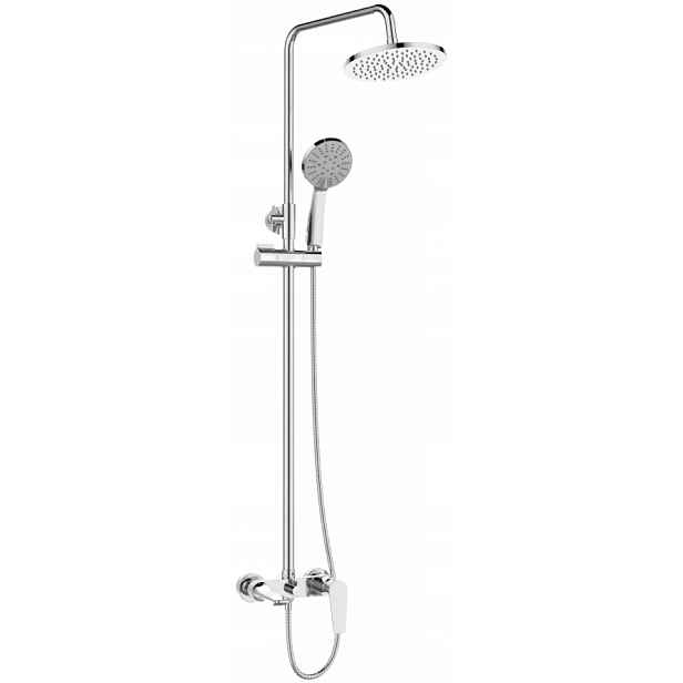 Invena Sprchový Set S Dešťovou Sprchou A Vanovou Baterií Dokos, Chrom