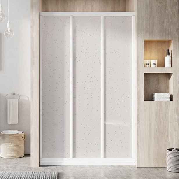 Ravak SUPERNOVA ASDP3-124 ATYP BÍLÁ PEARL sprchové posuvné dveře šíře 124 cm; výška 175 cm (ASDP3 124) POZOR ATYPICKÝ ROZMĚR