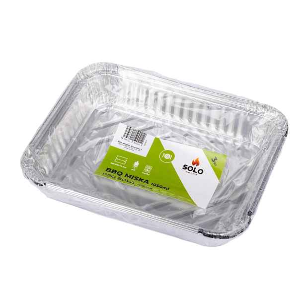 SOLO Obdélníková BBQ miska 1050 ml / 5 ks