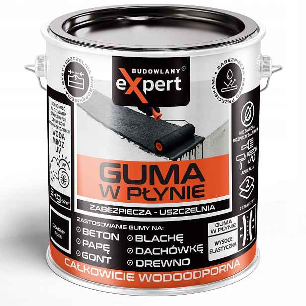 Tekutá těsnicí guma Budowlany Expert černá 5 l