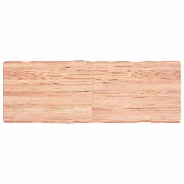 vidaXL Stolní deska hnědá 140x50x(2-6)cm ošetřený dřevo živá hrana