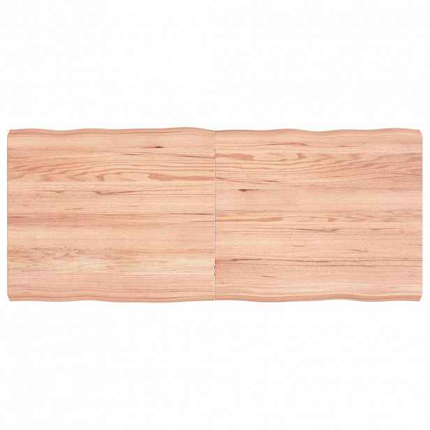 vidaXL Stolní deska hnědá 140x60x(2-6)cm ošetřený dřevo živá hrana