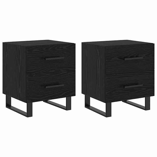 vidaXL Noční skříňka 2 ks Černý dub 40 x 35 x 47,5 cm Kompozitní dřevo