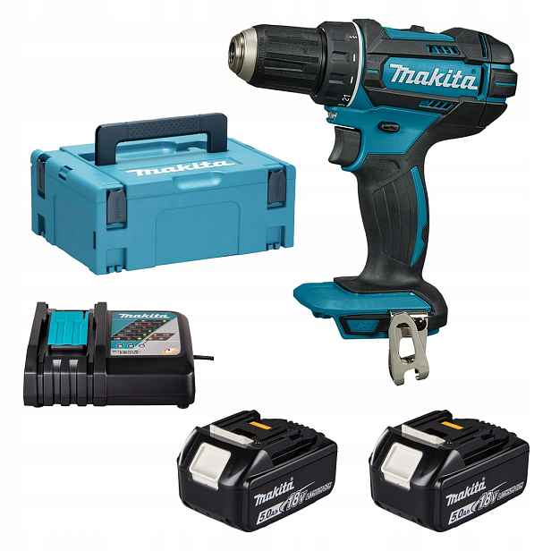 Aku Šroubovák Makita DDF482RTJ Lxt 18V 2x5Ah 62 Nm 2 rychlostní stupně, kufr