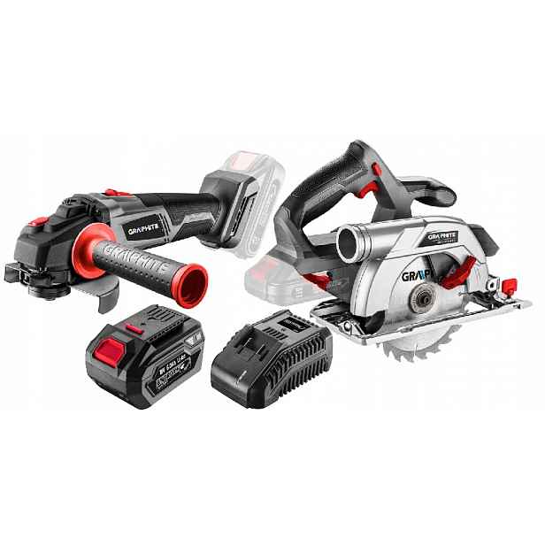 Sada Elektrického Nářadí Energy 18V Graphite 6AH Bruska Pila Akumulátor