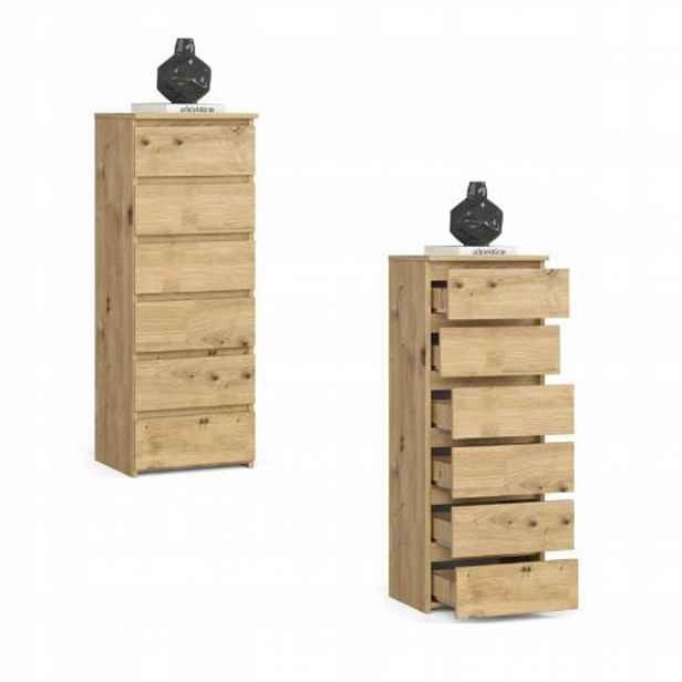 Komoda skříňka 40 cm CL6 6 zásuvek artisan Akd
