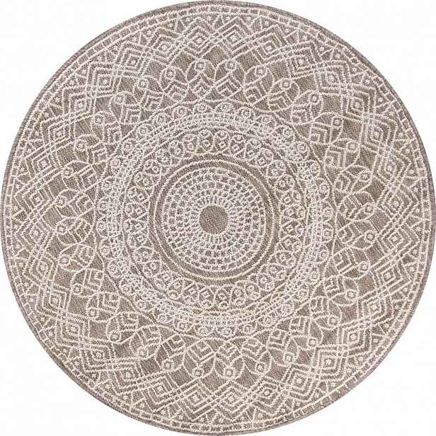 Kulatý koberec Jeans 120 cm, šedý