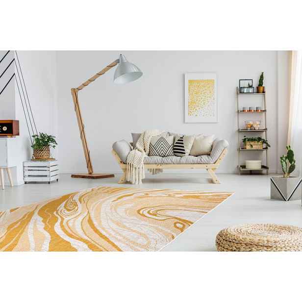 Kusový koberec Sion Sisal Marble 22169 ecru/yellow – na ven i na doma, 180x270, žlutá, chodba / předsíň, Dywany Łuszczów