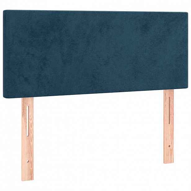 vidaXL Čelo postele tmavě modré 100x5x78/88 cm samet