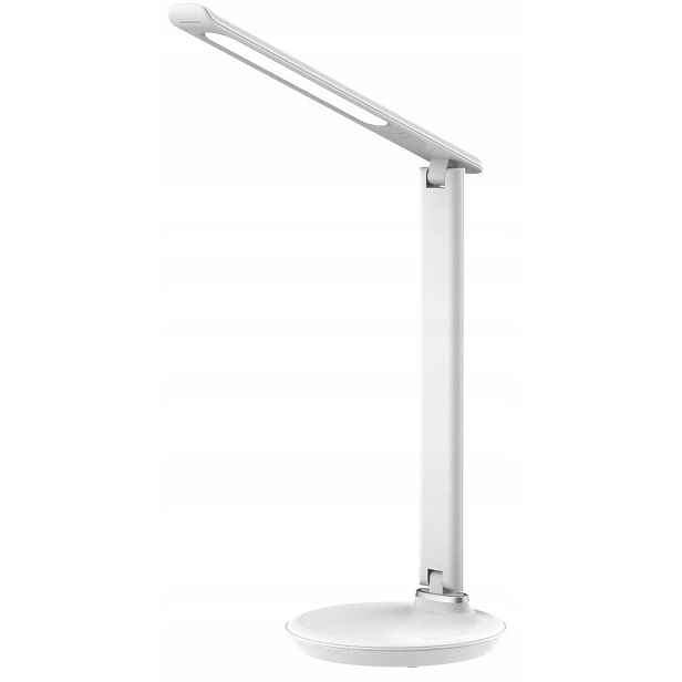 Bílá stolní lampa Osias do pracovny a kanceláře s proměnlivou barvou Rabalux