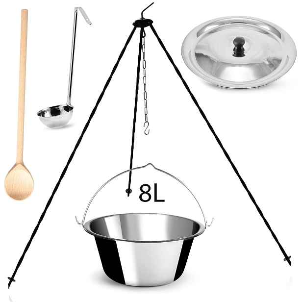 Perfect Home Set-51 Kotlíková souprava – trojnožka/kotlík/poklice/vařečka/naběračka