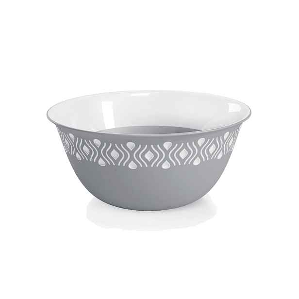 STEFANPLAST Tosca 55052 Plastová miska průměr 23 cm, bílá/šedá