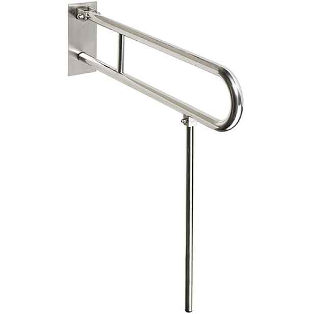 Úchyt sklopný ve tvaru U Bemeta Help s opěrnou nohou 850 mm s krytkou nerez matný