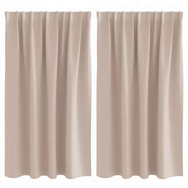 vidaXL Závěsy na zatemnění s kroužky 2 ks Taupe 140 x 140 cm Polyester