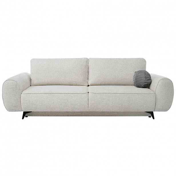 Beautysofa ROZKLÁDACÍ POHOVKA Vito, 3místná s úložným prostorem, systém DL, žinylková látka, béžová