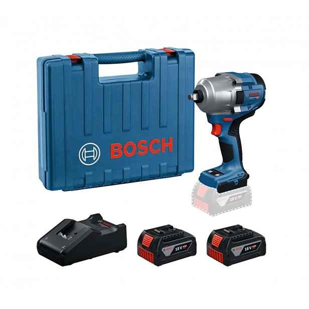 Bosch - 18V AKU rázový utahovák GDS 18V-780, 2x aku 5,0 Ah Li-Ion, nabíječka 06019P4021