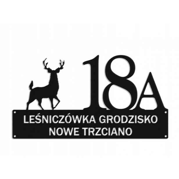 Číslo Na Dům 48cm Tabule Adresa Ocel 2mm Lesnička