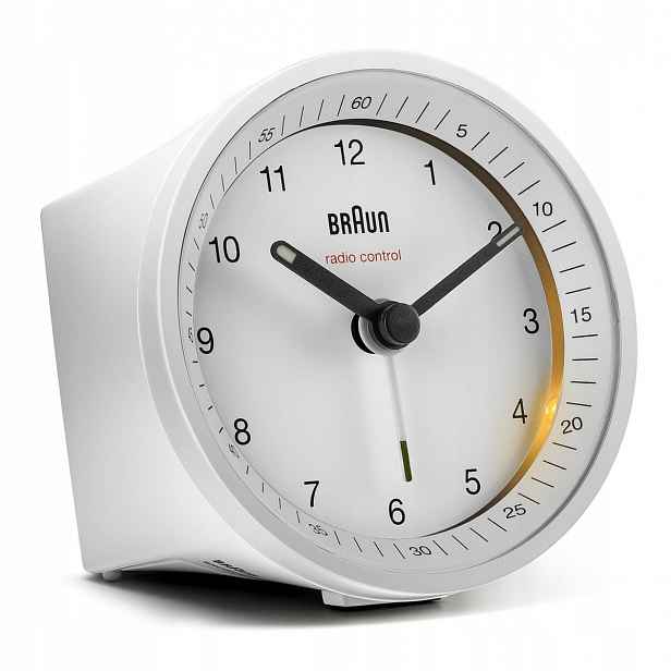 Klasický Budík Braun BC07WH-RC Alarm Zdřímnutí Dcf