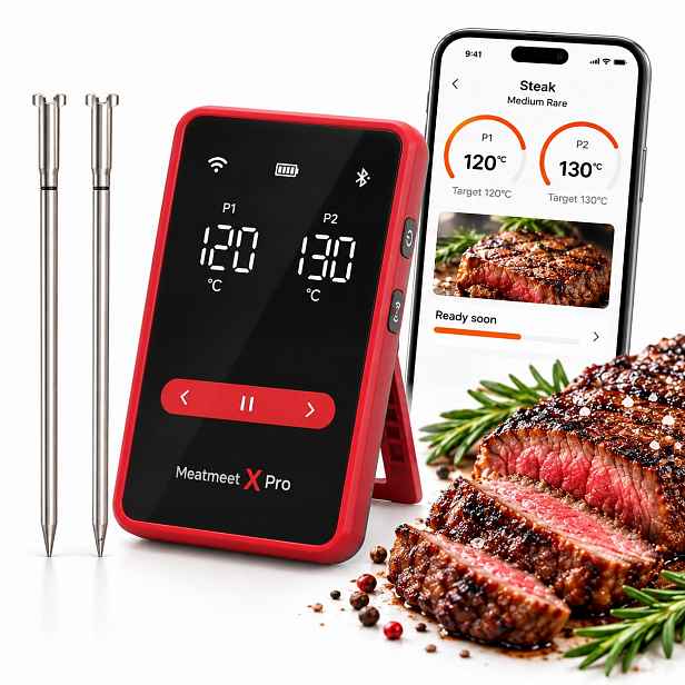 Meatmeet X Pro Teploměr na maso a gril do trouby Bluetooth WiFi