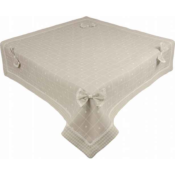 Ubrus Arto 001 – styl Cottage – 130x180 – srdíčka