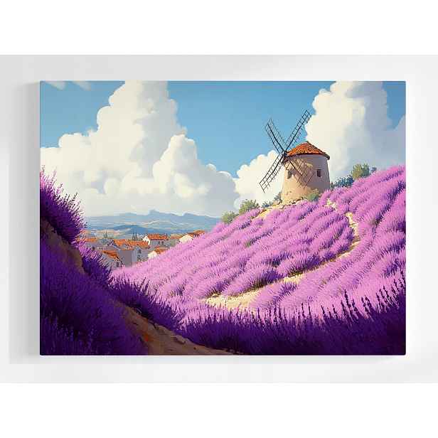Plakát Francie Provence Ventilátor Levandule Hory Léto 100x75