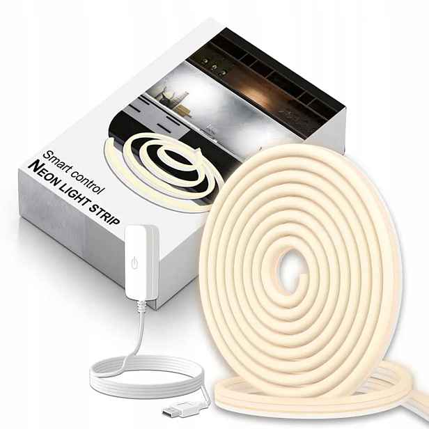 Set Led pásek Neon 5V 5 m Bílý 3000K 4000K 6000K Pir Senzor Pohybu Usb