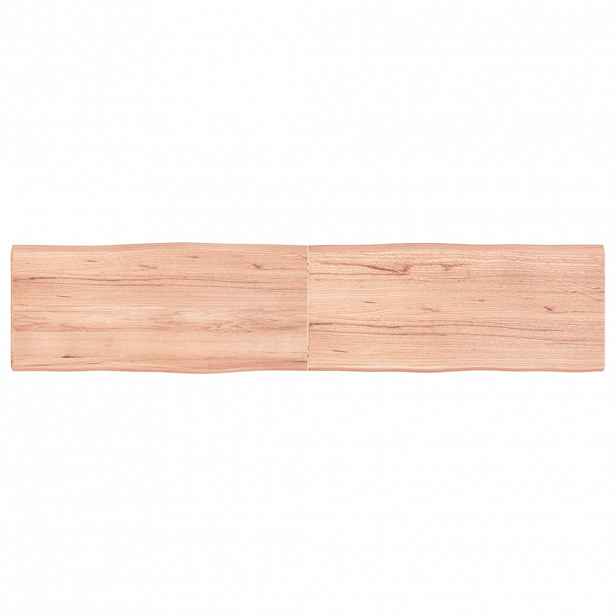 vidaXL Stolní deska hnědá 180x40x(2-4)cm ošetřený dřevo živá hrana