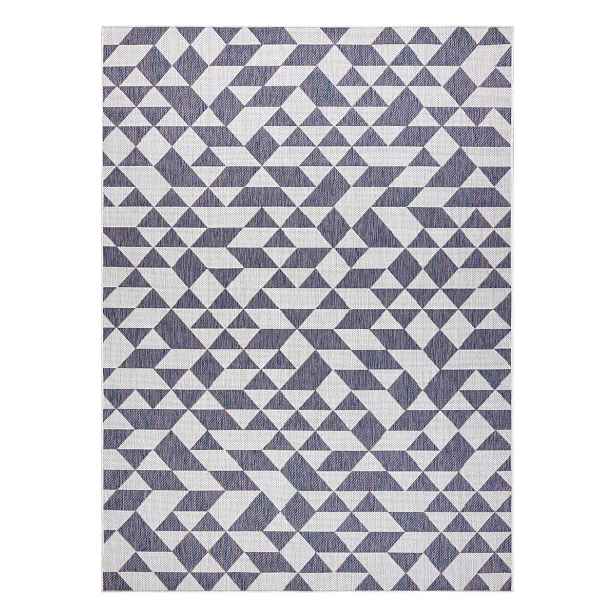 Kusový koberec Sion Sisal Triangles 22373 ecru/blue-pink – na ven i na doma, 140x190, vícebarevná, chodba / předsíň, Dywany Łuszczów