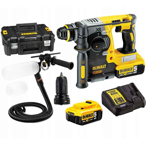 Vrtačka Sds+ 2x5Ah 2,1J DeWALT DCH274P2T Odsávání Prachu