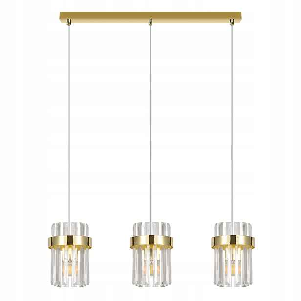 Závěsná Lampa Vetro Light Prestige Elegantní Moderní Zlatá 3XE14