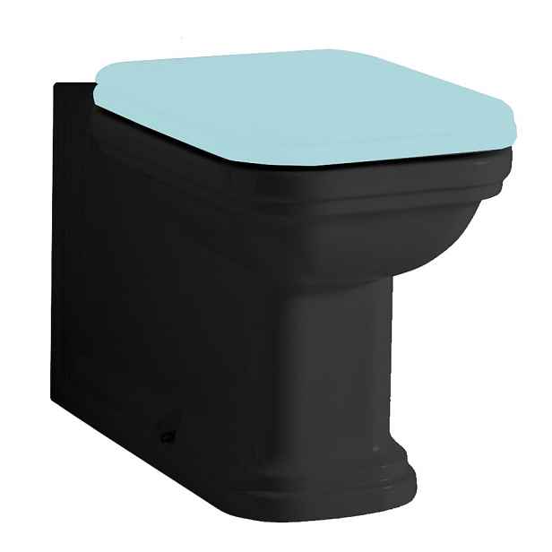 Kerasan WALDORF WC kombi mísa 40x68cm, spodní/zadní odpad, černá mat