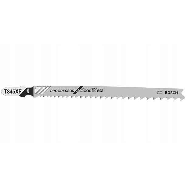 Pilový List Bosch T345XF Pro Přímočarou Pilu Dřevo Kov 132 MM 25 Ks 2608634995