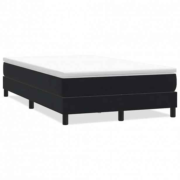 vidaXL Postel Box Spring bez matrace černá 120x210 cm samet