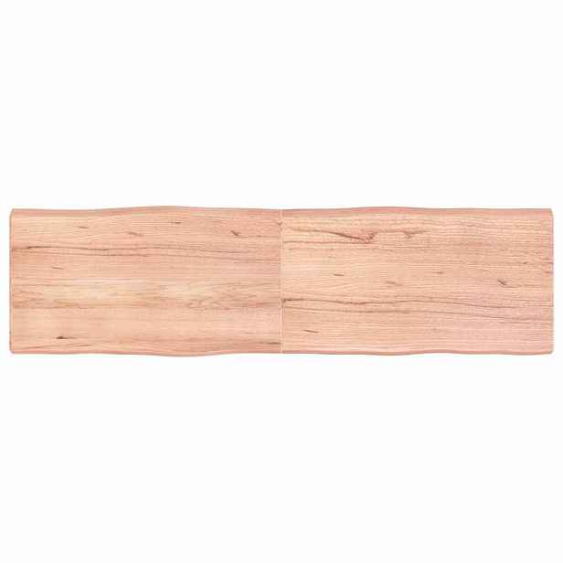 vidaXL Stolní deska hnědá 180x50x(2-6)cm ošetřený dřevo živá hrana