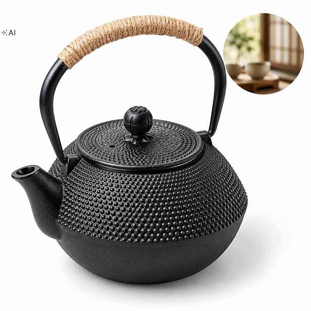 Konvice S Vařičem 900 ML Černá 17,5 X 16,5 CM Na Čaj
