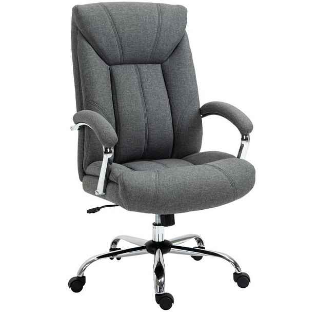 Redom KANCELÁŘSKÁ židle 65/78/110-118 cm s houpací funkcí a nastavitelnou výškou, ergonomická, Šedá