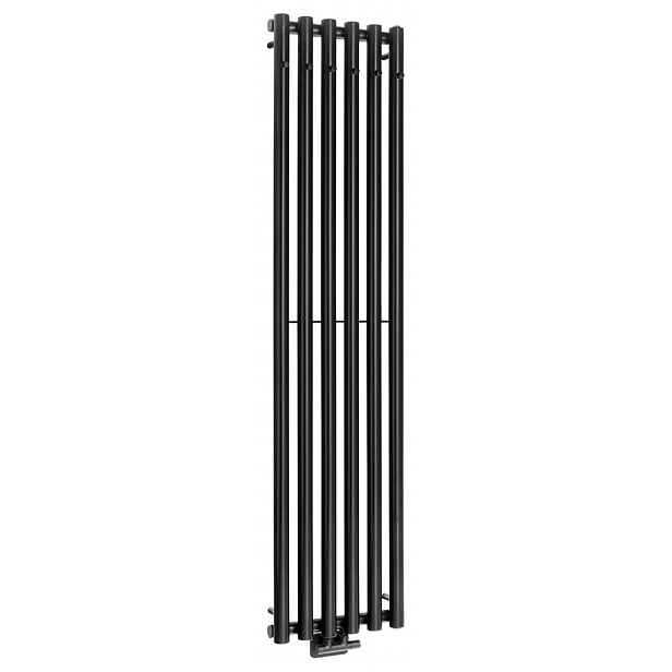 Sapho Pilon - Topné těleso 42x180 cm, 6x háček pro ručník, matná černá IZ132T