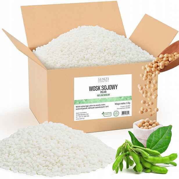 Sójový Vosk Pillar 5kg 100% Přírodní Pastilky na Výrobu Svíček Ekologický