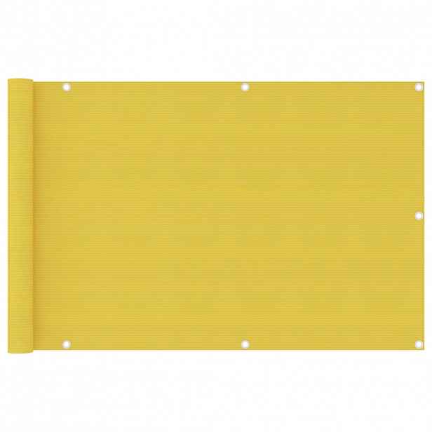 vidaXL Balkonová zástěna žlutá 90 x 400 cm HDPE