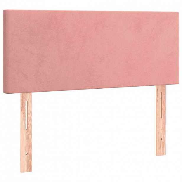 vidaXL Čelo postele růžové 100x5x78/88 cm samet