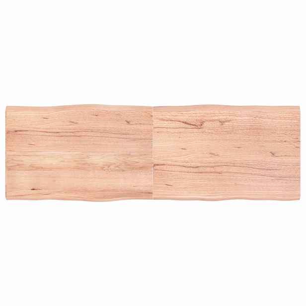 vidaXL Stolní deska hnědá 180x60x(2-4)cm ošetřený dřevo živá hrana