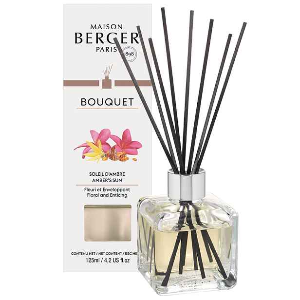 Maison Berger Paris aroma difuzér Cube, Ambrové slunce 125 ml