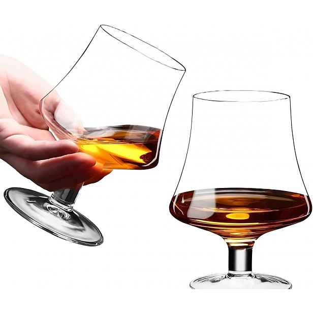 Skleničky Na Brandy Koňak Whisky 450 ML Křišťálové, Sada 2 Ks