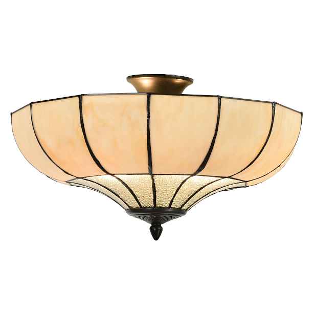 Stropní světlo Tiffany Champagne - Ø 46*25 cm E27/2*60W Clayre & Eef