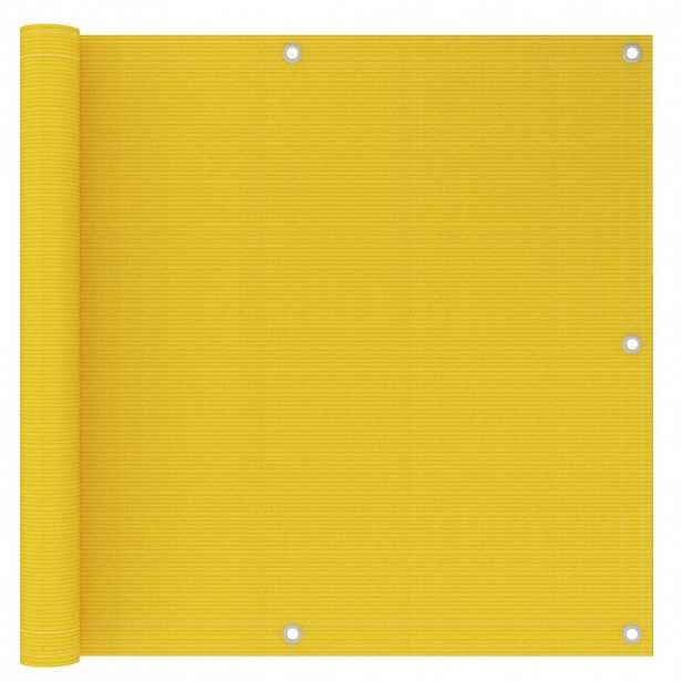 vidaXL Balkónová zástěna žlutá 90 x 500 cm HDPE
