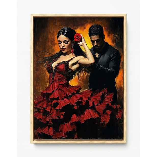 Obraz Rám Americký Box Španělsko Tradice Tanec Flamenco Tanečníci 60x80