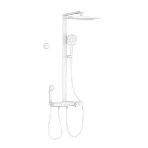 EMKE SPRCHOVÝ SET S HORNÍ SPRCHOU s termostatem a 4 výstupy vody, 40,9/60/105 cm