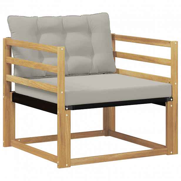 vidaXL Venkovní pohovková souprava Masivní akáciové dřevo a Textilene