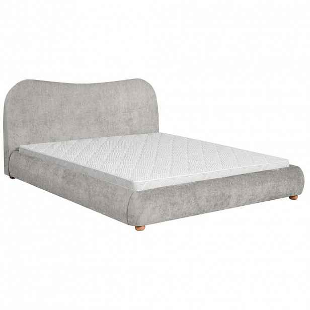 Beautysofa ČALOUNĚNÁ POSTEL Sonho, dvoulůžko 160x200 cm s pěnovou matrací 10 cm, žinylková látka, béžová