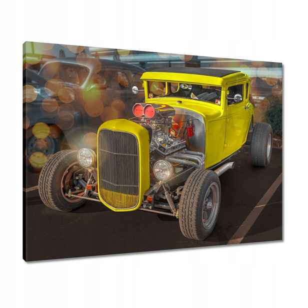 Obrazy 80x60 Žlutý Hot Rod